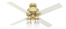Hunter 59651 - Hunter 52 inch Vivien Modern Brass Ceiling Fan with LED Light Kit and Handheld Remote