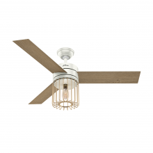 Hunter 59238 - Hunter 52 inch Ronan Fresh White Ceiling Fan with LED Light Kit and Handheld Remote