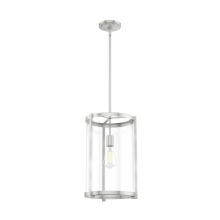 Hunter 19124 - Hunter Astwood Brushed Nickel with Clear Glass 1 Light Pendant Ceiling Light Fixture
