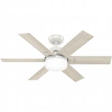 Hunter 51205 - Hunter 44 inch Pacer Fresh White Ceiling Fan with LED Light Kit and Handheld Remote