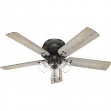 Hunter 52379 - Hunter 52 inch Shady Grove Noble Bronze Low Profile Ceiling Fan with LED Light Kit and Pull Chain