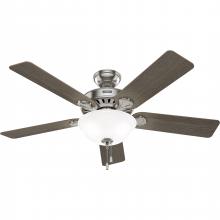 Hunter 52725 - Hunter 52 inch Pro's Best Brushed Nickel Ceiling Fan with LED Light Kit and Pull Chain