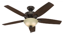 Hunter 53311 - Hunter 52 inch Newsome Premier Bronze Ceiling Fan with LED Light Kit and Pull Chain