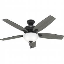 Hunter 52395 - Hunter 52 inch Newsome Matte Black Ceiling Fan with LED Light Kit and Pull Chain