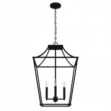 Hunter 19704 - Hunter Laurel Ridge Natural Black Iron 4 Light Pendant Ceiling Light Fixture