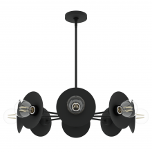 Hunter 13089 - Hunter Fernando Matte Black 8 Light Chandelier Ceiling Light Fixture