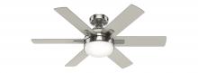 Hunter 50721 - Hunter 44 inch Hardaway Brushed Nickel Ceiling Fan with LED Light Kit and Handheld Remote
