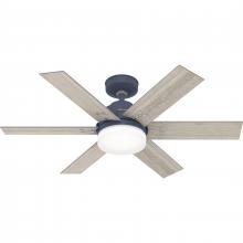 Hunter 51206 - Hunter 44 inch Pacer Indigo Blue Ceiling Fan with LED Light Kit and Handheld Remote