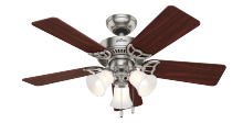 Hunter 51011 - Hunter 42 inch Southern Breeze Brushed Nickel Ceiling Fan with LED Light Kit and Pull Chain
