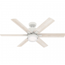 Hunter 50952 - Hunter 52 inch Wi-Fi Radeon Matte White Ceiling Fan with LED Light Kit and Wall Control