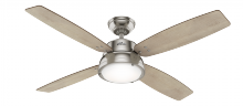 Hunter 59439 - Hunter 52 inch Wingate Brushed Nickel Ceiling Fan with LED Light Kit and Handheld Remote