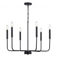 Vaxcel International H0297 - Belden 26-in. 6 Light Chandalier Black