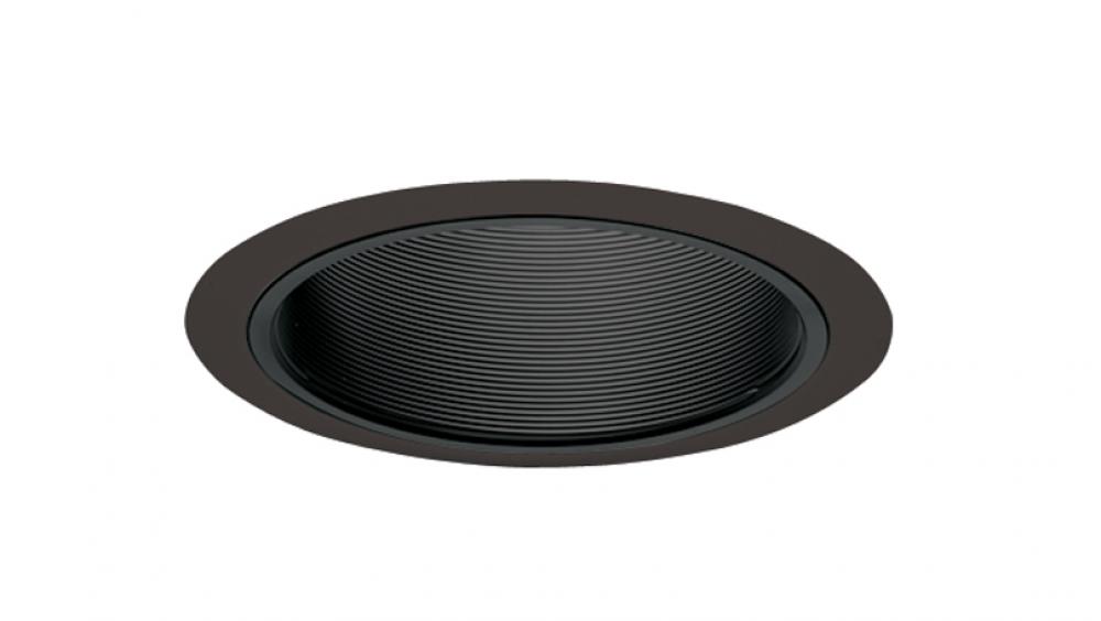 6IN Downlight Straight Baffle Trim, Blac