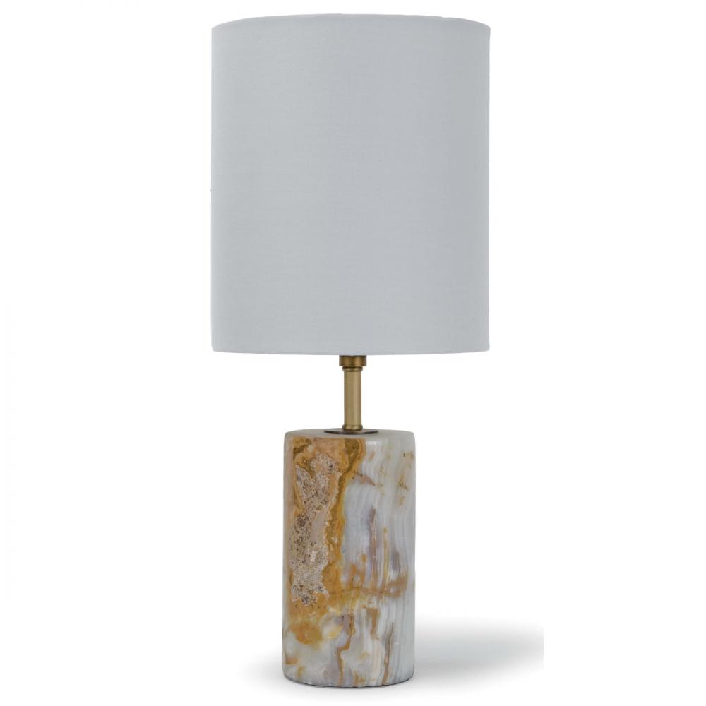 Regina Andrew Jade and Brass Mini Cylinder Lamp