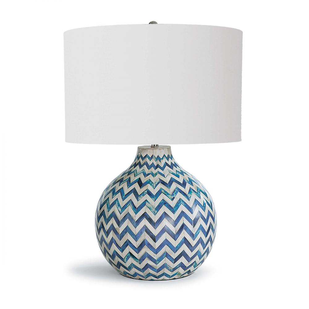 Regina Andrew Chevron Bone Table Lamp (Indigo)