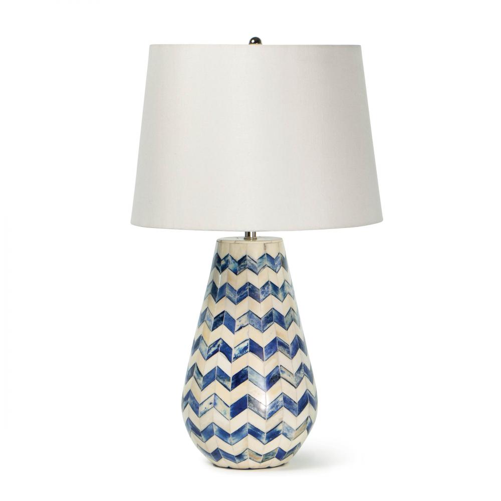 Coastal Living Cassia Chevron Table Lamp (Blue)