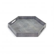 Regina Andrew 20-1145CHAR - Regina Andrew Shagreen Hex Tray (Charcoal)