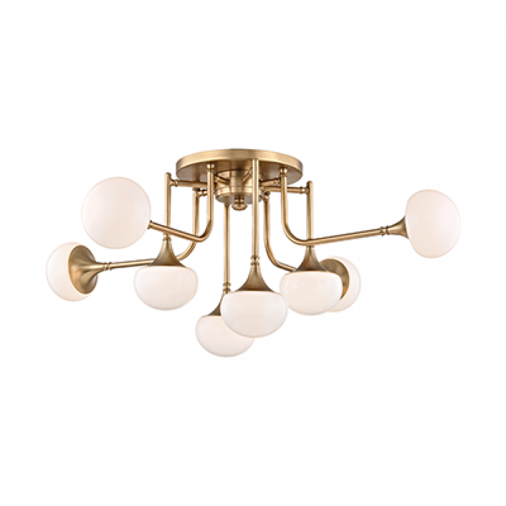 8 LIGHT SEMI FLUSH