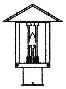 9&#34; timber ridge post mount with arrow filigree