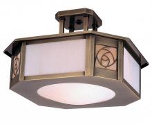 Arroyo Craftsman SCCM-15GW-BK - 15" saint clair inverted semi-flush ceiling mount