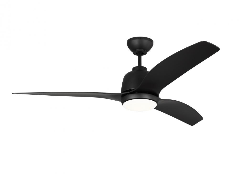 Avila 54&#34; Dimmable Integrated LED Indoor/Outdoor Coastal Black Ceiling Fan with Light Kit
