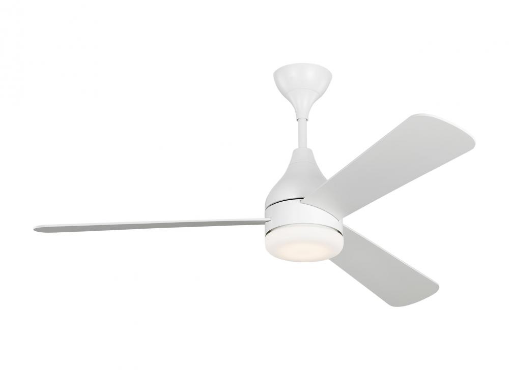 Streaming Smart 52&#34; Dimmable Indoor/Outdoor Integrated LED White Ceiling Fan