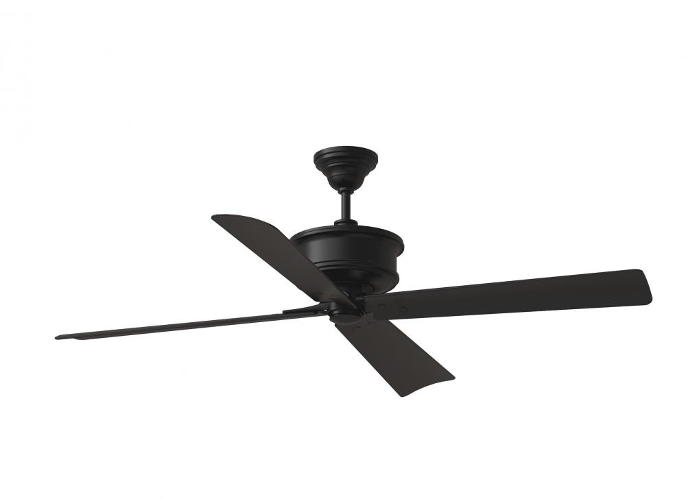 Subway 56&#34; Indoor/Outdoor Midnight Black Ceiling Fan with Handheld Remote Control