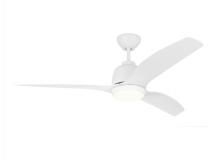 Visual Comfort & Co. Fan Collection 3AVLCR54RZWD - Avila 54" Dimmable Integrated LED Indoor/Outdoor Coastal White Ceiling Fan with Light Kit, Remot