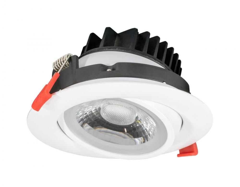 JESCO Downlight LED 2&#34; Miniature Trimmed Recessed Downlight with Gimbal Trim White