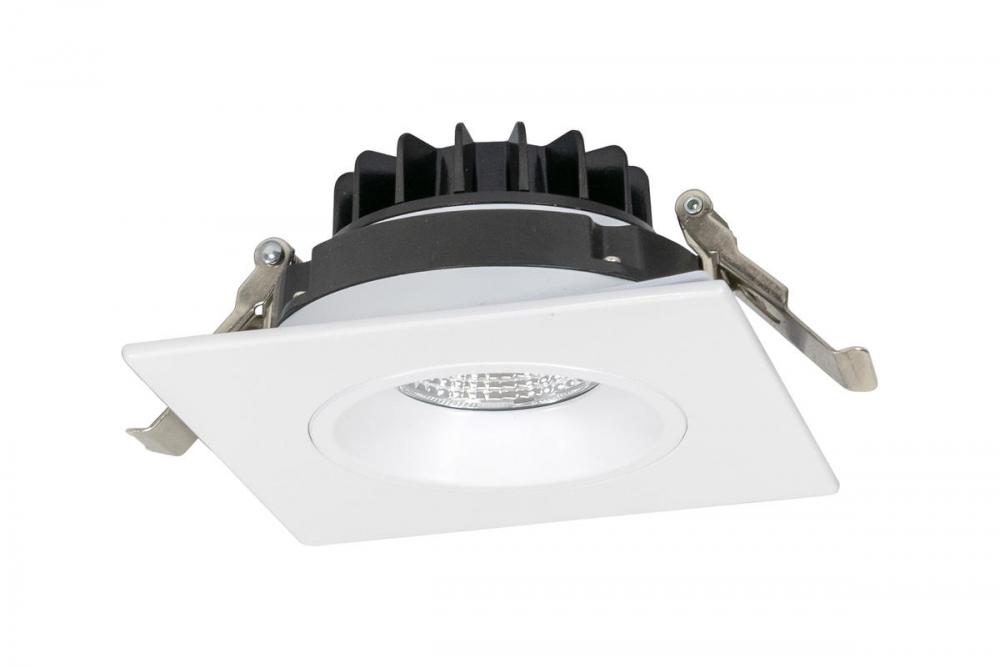 JESCO Downlight LED 4&#34; Square Regressed Gimbal Recessed 12W 5CCT 90CRI WH