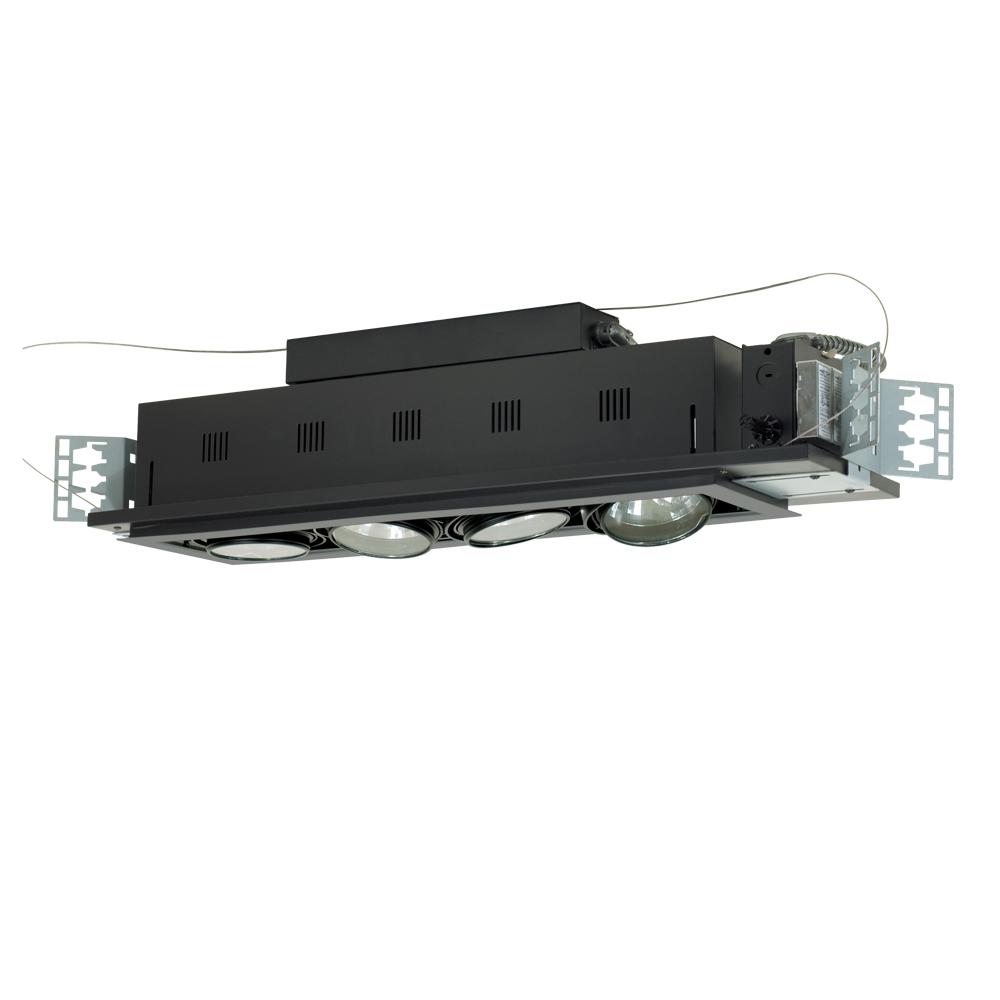 4-Light Double Gimbal Linear Recessed Low Voltage Fixture