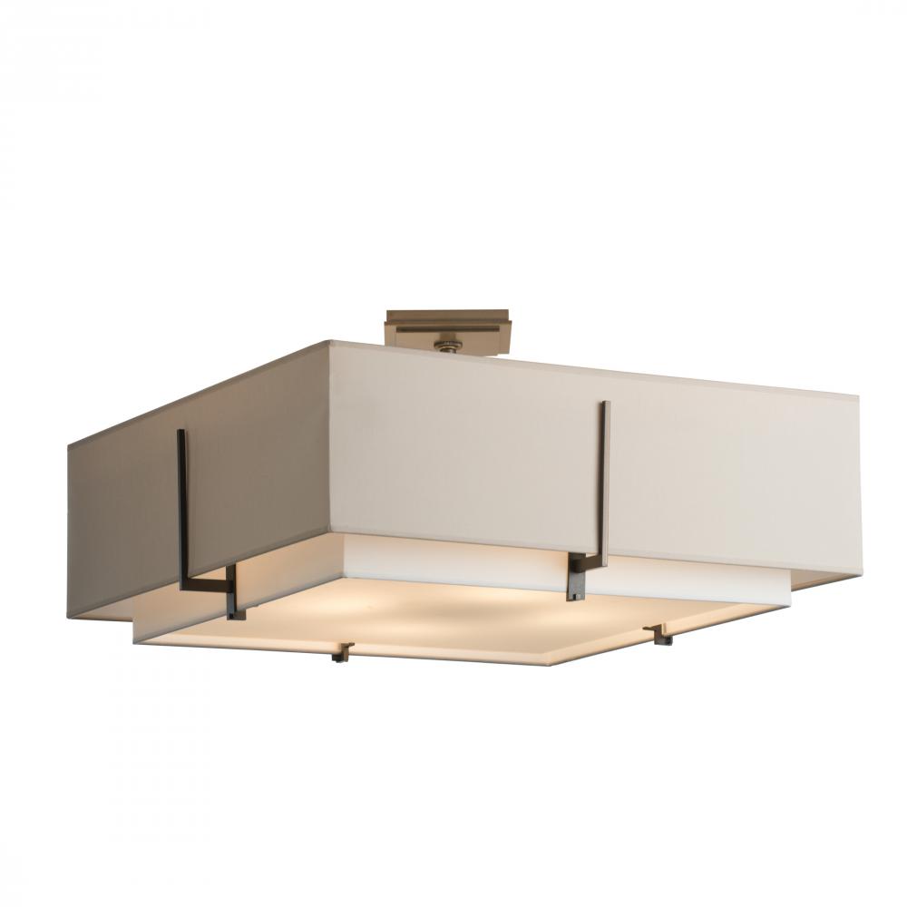 Exos Square Large Double Shade Semi-Flush