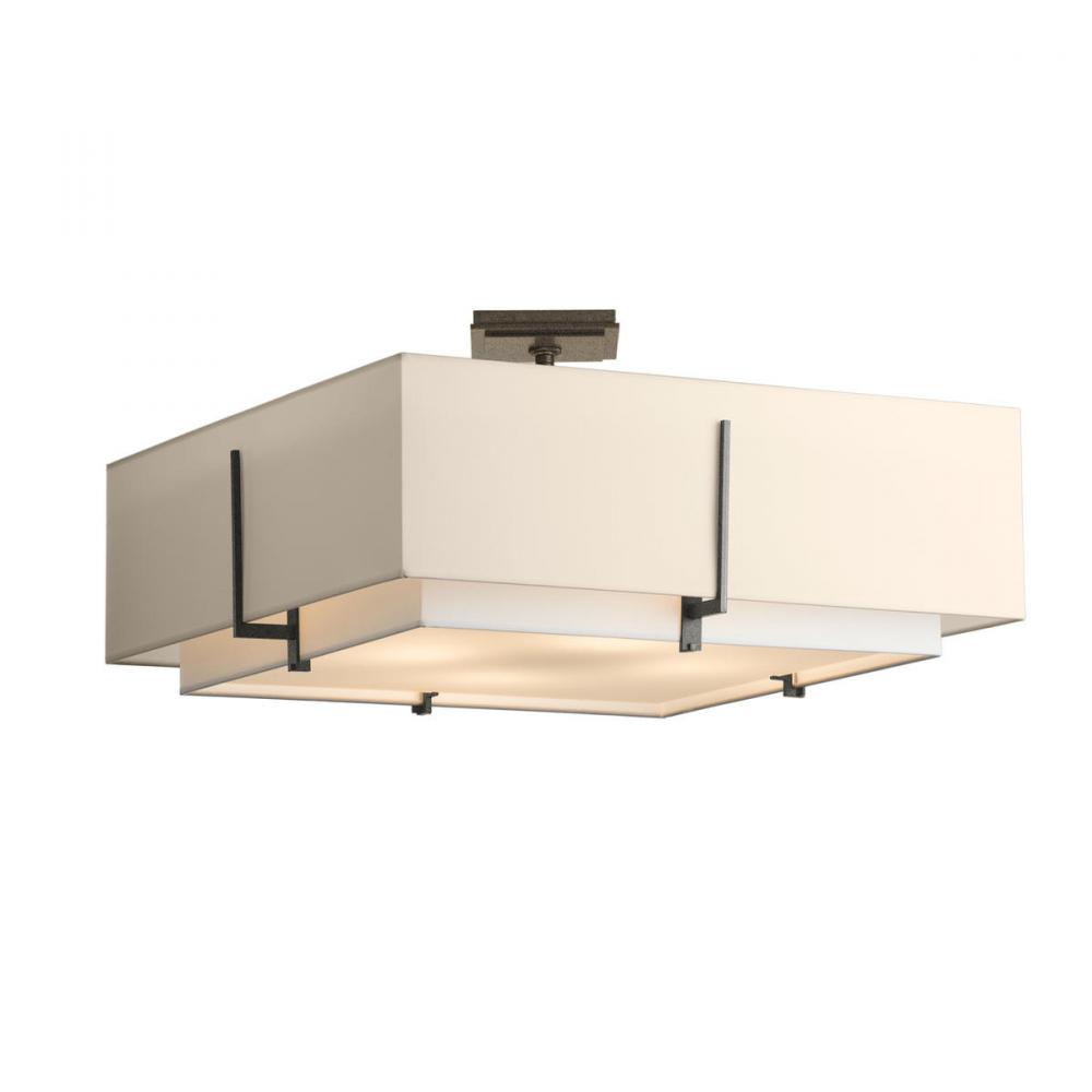 Exos Square Large Double Shade Semi-Flush