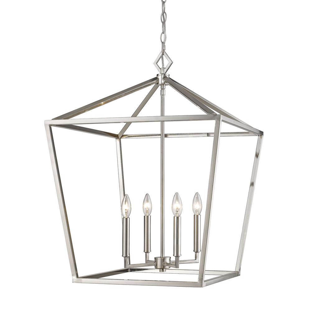 4-Light Pendant light Satin Nickel