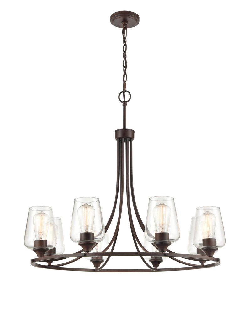 Ashford 8-Light Chandelier Ceiling Light Rubbed Bronze