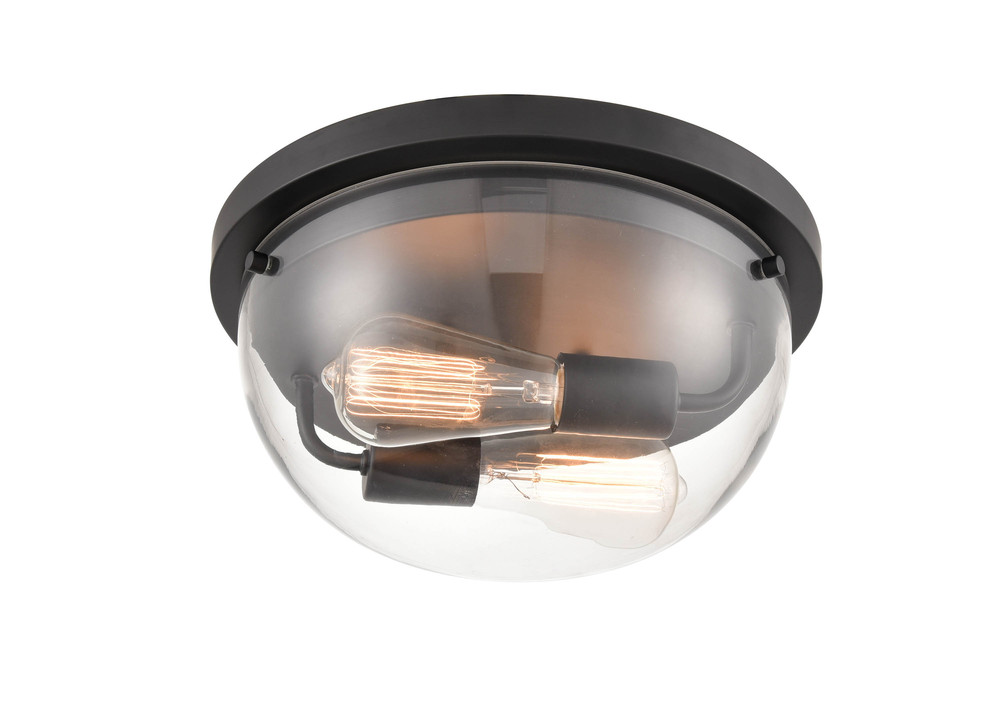 Ashford 2-Light Flushmount Ceiling Light Matte Black