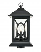 Millennium 85105-PBK - Allbert 3-Light Outdoor Post Lantern Powder Coated Black