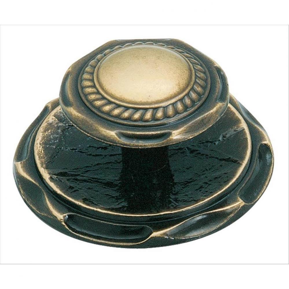 Allison Value 2 in (51 mm) Diameter Antique English Cabinet Knob/Backplate