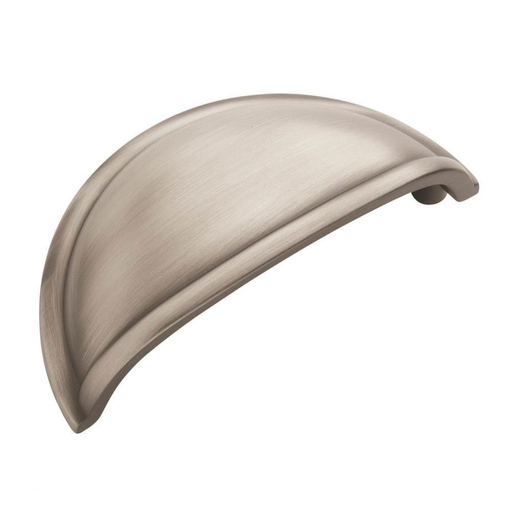 Cup Pulls 3 in (76 mm) Center-to-Center Antique Silver Cabinet Cup Pull