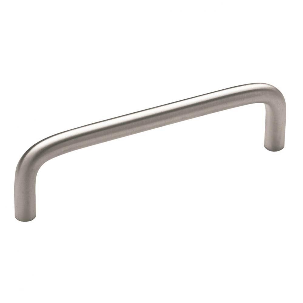 Brass Wire Pulls 4 in (102 mm) Center-to-Center Brushed Chrome Cabinet Pull