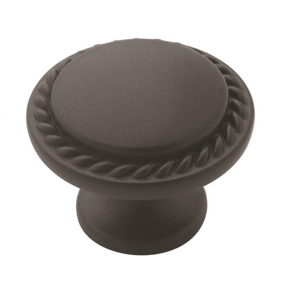 Allison Value 1-3/16 in (30 mm) Diameter Flat Black Cabinet Knob