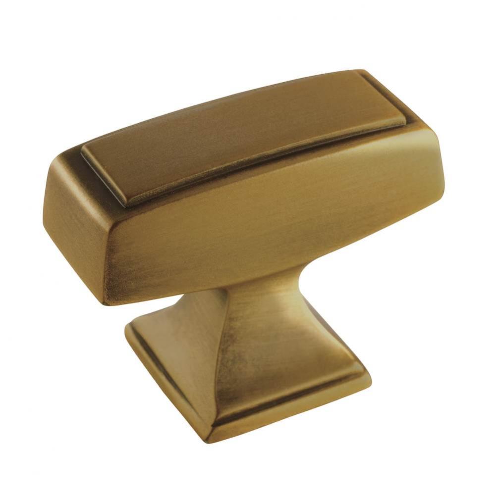 Mulholland 1-1/2 in (38 mm) Length Gilded Bronze Cabinet Knob