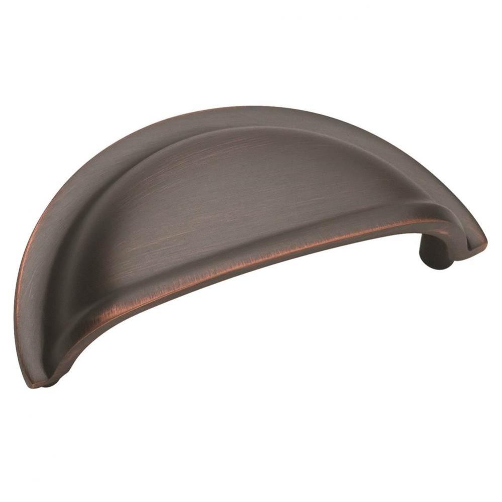 Solid Brass Cup Pulls 3 in (76 mm) Center-to-Center Oil-Rubbed Bronze Cabinet Cup Pull