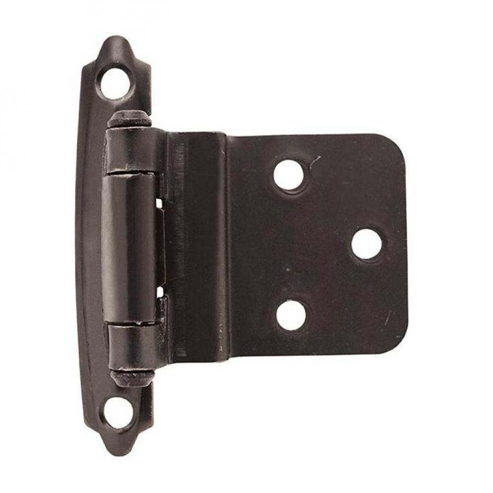 3/8in (10 mm) Inset Self-Closing, Face Mount Oil-Rubbed Bronze Hinge - 2 Pack