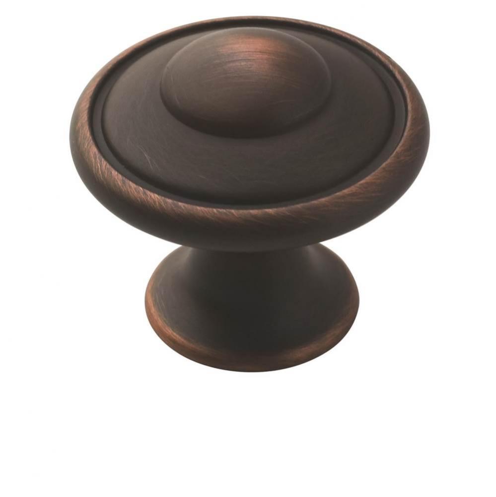 Allison Value 1-3/16 in (30 mm) Diameter Oil-Rubbed Bronze Cabinet Knob - 10 Pack