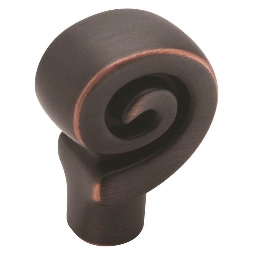 Swirl&apos;&apos;Z 1-1/8 in (29 mm) Length Oil-Rubbed Bronze Cabinet Knob