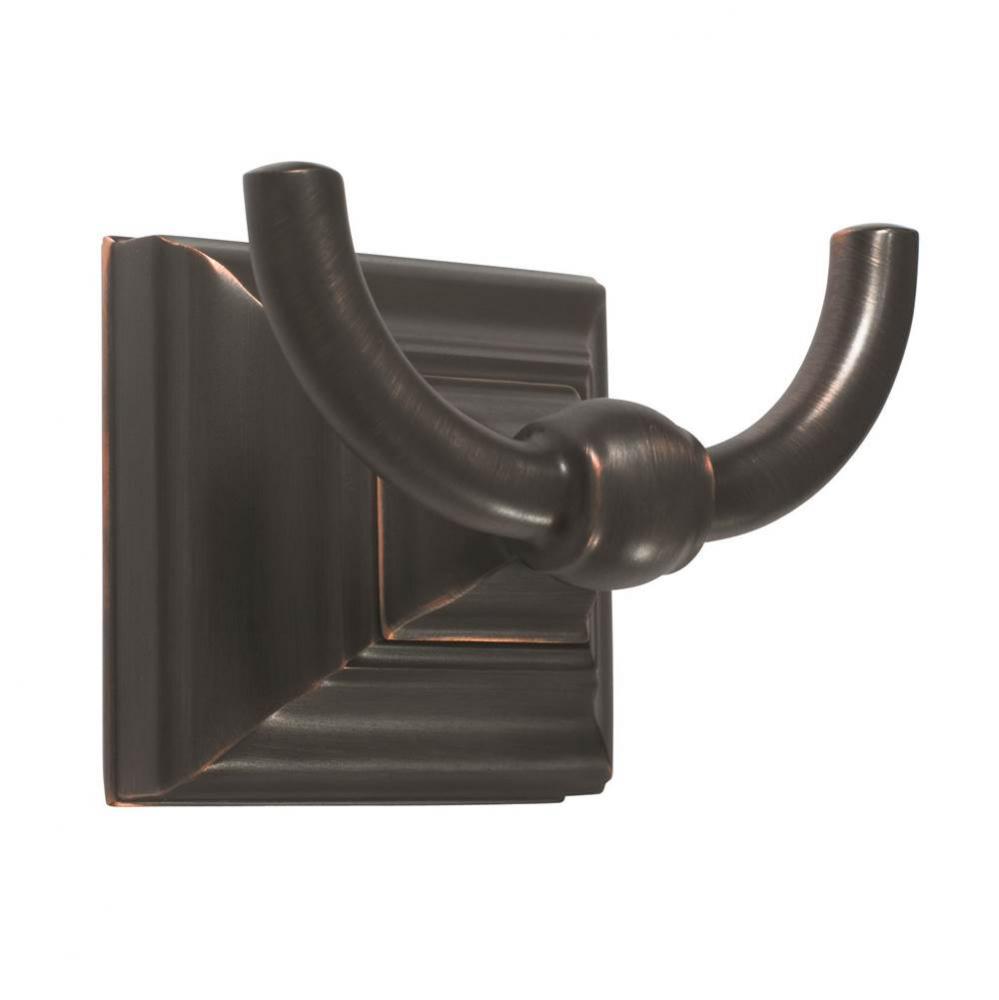 Markham Double Prong Robe Hook in Oil-Rubbed Bronze