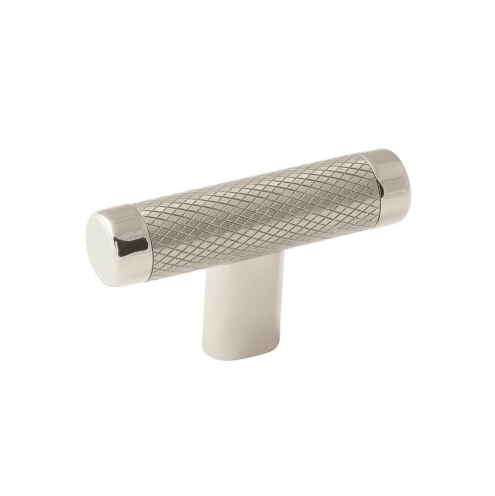 Esquire 2-5/8 in (67 mm) Length Polished Nickel/Stainless Steel Cabinet Knob