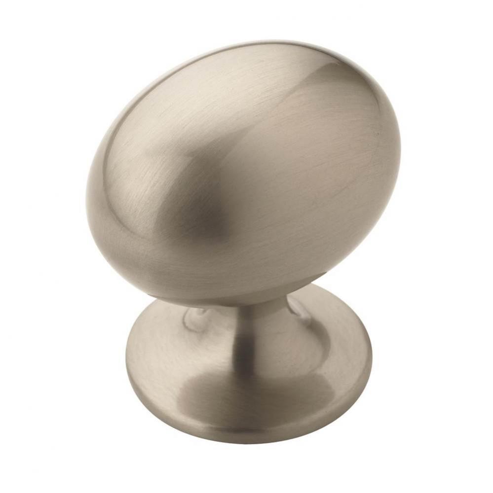 Allison Value 1-3/8 in (35 mm) Length Satin Nickel Cabinet Knob - 10 Pack