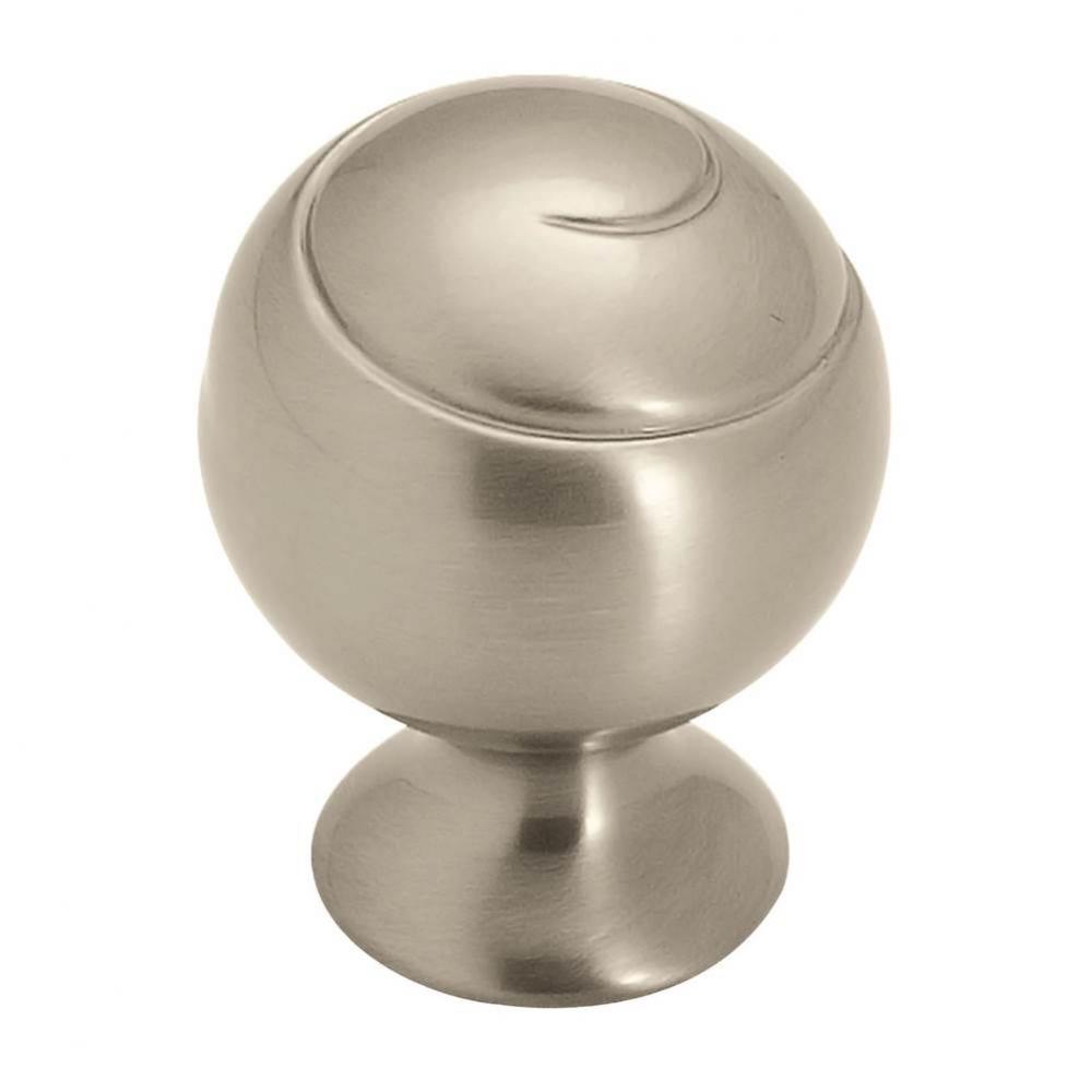 Swirl&apos;&apos;Z 1-1/8 in (29 mm) Diameter Satin Nickel Cabinet Knob